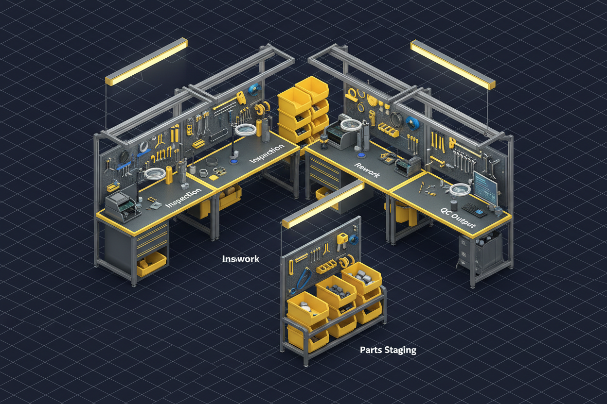 Turnkey Rework Cell Setup — Virtual Planning